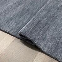 Tapis artisanal en laine noué à la main, motif écossais, moderne, lavable, antidérapant, pour la maison et les chambres d'hôtel, salon, gris foncé