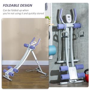 Máquina de abdominales plegable de ángulo ajustable, sistema de gimnasio en casa con bandas de resistencia para equipo de entrenamiento de núcleo y estómago - Product Image 5