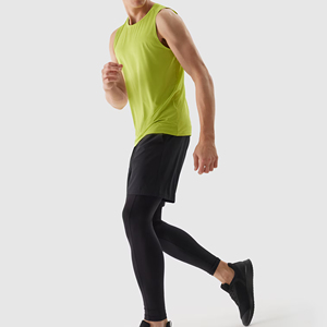 Camiseta de Compresión Deportiva para Hombre, Color Verde Lima, Transpirable, de Algodón, Secado Rápido, para Gimnasio y Fitness - Product Image 5