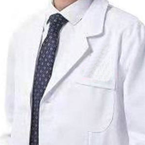 TENDENCIAS CLÁSICAS Bata de laboratorio unisex larga de tela tejida de algodón y poliéster blanca con solapa con muescas para detección de agujas, uniforme hospitalario de tres piezas - Product Image 4
