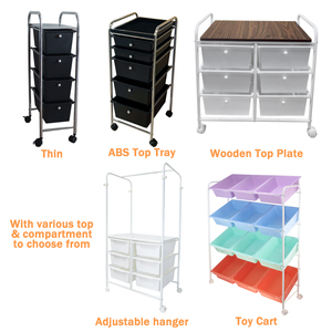 Chariot de rangement à 5 niveaux, fabriqué à Taïwan, organisateur multifonctionnel pour salon de beauté, maison, bureau - Product Image 6