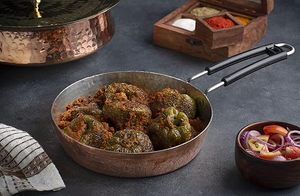 Sartén Decorativa de Cobre Martillado con Mango de Latón, Sartén Hecha a Mano para Cocinar, Freír y Decoración del Hogar, Cocina y Hotel - Product Image 3
