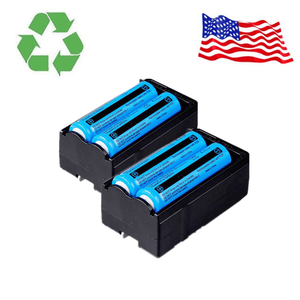 Set di 2 Batterie Ricaricabili Cilindriche agli Ioni di Litio 18650 da 3000mAh con Doppio Caricatore per Torce/Fari TK/TMEU Self - Product Image 5
