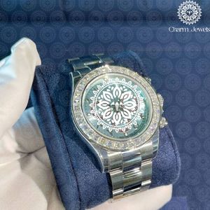Reloj de Diamantes de Lujo Charm Jewells para Hombre, Caja de Acero Inoxidable de 40 mm, Movimiento Mecánico Analógico, Resistencia al Agua de 10 Bares, Botón de Presión - Product Image 2