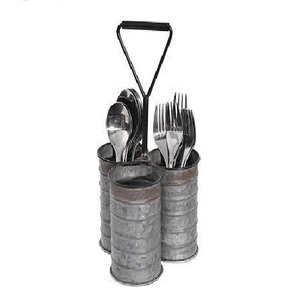 Set Of Two for Kitchen Counter Top Kitchenware <b>Utensils</b> <b>with</b> Nickle Plated Stainless Steel Cutlery <b>Holder</b> For Dinner Table Top - Product Image 6