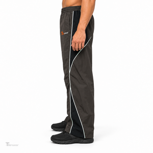 Mens Sporty Windbreaker Track Pants <b>Elastic</b> <b>Waist</b> Side Stripe Quick Dry Wholesale Windbreaker <b>Trousers</b> for men - Product Image 3