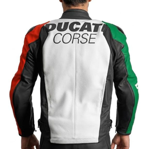 เสื้อแจ็คเก็ตหนังสำหรับขี่มอเตอร์ไซค์ Rucati รุ่น Unisex ทนทานและสวมใส่สบาย ตัดเย็บตามขนาดที่กำหนด มาตรฐาน CE - Product Image 3