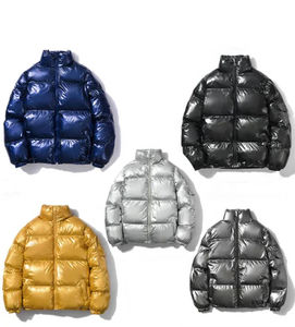 Blouson d'hiver matelassé et rembourré pour homme 2026, coupe-vent chaud en polaire épaisse, décontracté, zippé, style bomber, col montant, doublure en bambou sur le devant - Product Image 1