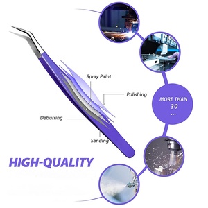 Stainless Steel Eyelash Extension Tweezers Fiber Tips Lash <b>Pliers</b> for Eyelash Extensions Grafted Professional Lash Supplies - Product Image 4