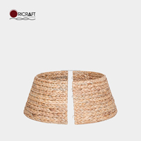 OHC CAVIANA Jupe de sapin de Noël en jacinthe d'eau au design contemporain, pièces détachables (2 pièces séparées), ornement décoratif