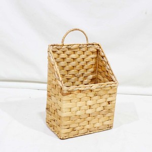 Eco Friendly Water Hyacinth <b>Wall</b> <b>Hanging</b> <b>Storage</b> Basket Set Slanted Open Top - Product Image 2