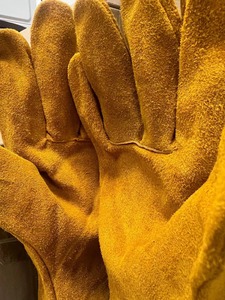 Unisex Winter <b>Full</b> Finger Cowhide Gloves Outdoor Fishing Welding Safety Gloves <b>Slip</b> Tear Resistant Warm Gloves - Product Image 4