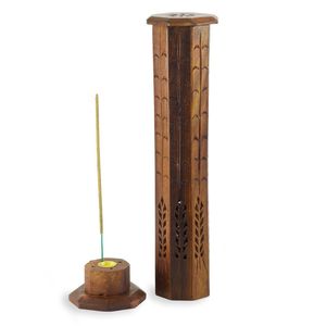 Brûleur d'encens religieux en bois naturel indien pour Agarbatti, design personnalisable, exportation directe usine, pour l'exportation de la zone artisanale - Product Image 4