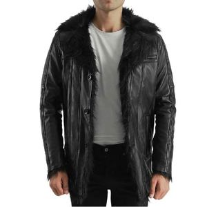 Abrigo de Cuero Negro Fácil de Usar, Cálido, Suave, Casual, Duradero, Prenda Exterior Premium para las Tendencias Clásicas de Moda de Invierno, Diseño Moderno y Elegante - Product Image 5