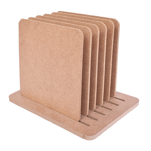 Square Wooden <b>Coaster</b> <b>Set</b> Of 4 Pcs With Wood Finished For Hot & Cold Cover Of Beverage Kitchenware <b>Coaster</b> <b>Set</b> - Product Image 5