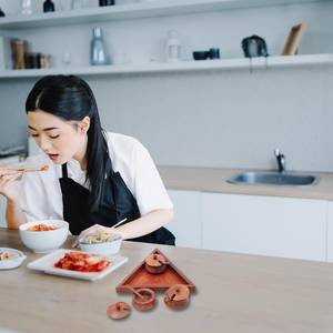 Handcrafted Wooden <b>Spice</b> Box <b>Set</b> | Triangular Condiment <b>Jars</b> with Tray | Kitchen Storage Organizer - Product Image 6