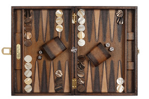 Juego de Backgammon Portátil Enrollable de Cuero PU con Logotipo Personalizado, Juego de Mesa de Viaje de Lujo con Correa y Bolsa con Cierre - Product Image 3