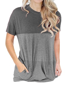 Venta al por mayor de alta calidad de encargo de las mujeres camiseta nuevo diseño de moda Casual desgaste de algodón de gran tamaño Fitness camiseta para las mujeres desgaste - Product Image 3