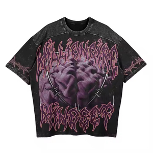 Camisetas Personalizadas con Lavado Ácido, Camisetas con Estampado Gráfico, Algodón de Alta Calidad, OEM, Venta al Por Mayor, Colección Streetwear - Product Image 1