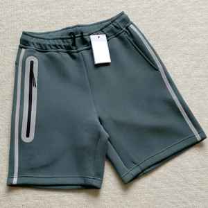 Pantalones Cortos Deportivos Reflectantes de Lona para Hombre, 100% Algodón, Secado Rápido, Transpirables, Cintura Elástica, Corte Medio, Color Sólido, Alta Calidad, 240g - Product Image 5