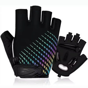 Guantes de cuero de medio dedo para levantamiento de pesas, antideslizantes, para fitness, entrenamiento, gimnasio, diseño para hombres y mujeres, venta al por mayor, tallas personalizadas, ¡oferta caliente! - Product Image 1