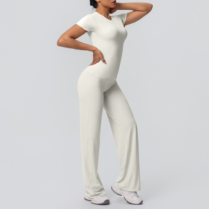 2025 New Women's Yoga Set <b>Legging</b> Tracksuit Mid Waist Solid <b>Mesh</b> Breathable Quick Dry Full Length Athletic <b>Gym</b> Fitness Bra - Product Image 3