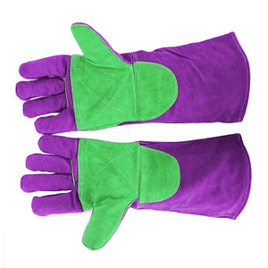 High Strength Flexible Insulation Long Sleeve Cow Split Leather Welder Working <b>Gloves</b> Wholesale Price Welding Safety Work <b>Gloves</b> - Product Image 2