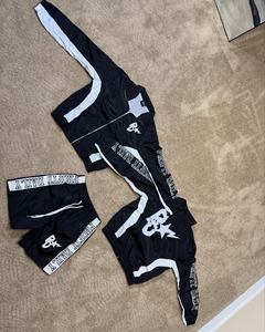 Wholesale Custom Printed Plus Size Nylon Windbreaker <b>Jacket</b> and Shorts Set <b>Summer</b> Streetwear Water Resistant Tracksuit - Product Image 6
