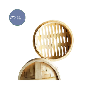 Vaporera de Bambú Ecológica de Alta Calidad con Tapa de Vidrio Integrada, ¡EN OFERTA! - Product Image 1