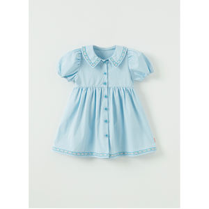 Vestido Estilo Coreano OZKIZ para Niñas, 100% Algodón, Bordado, Moda de Verano para Niñas de 2 a 6 Años, Venta al Por Mayor - Product Image 1
