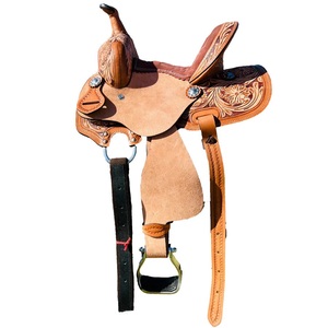 Selle de cheval Western en cuir premium avec arceau en bois pour la course de barillets, la randonnée, le roping et la compétition – Équipement d'équitation - Product Image 2