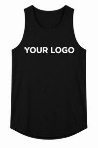 Camiseta sin mangas con cuello redondo personalizada para hombre, de secado rápido, ajuste deportivo, logotipo impreso personalizado en la parte delantera, 100% poliéster tejido transpirable - Product Image 4