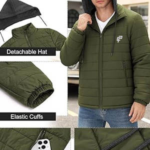 Chaqueta acolchada informal de alta calidad con relleno grueso para días de clima nevado, chaqueta de invierno - Product Image 3