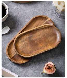 Bandeja de Servir de Madera de Acacia Natural de Primera Calidad para Hogar, Hotel y Restaurante, con Construcción de Madera Maciza, Disponible para la Venta - Product Image 5