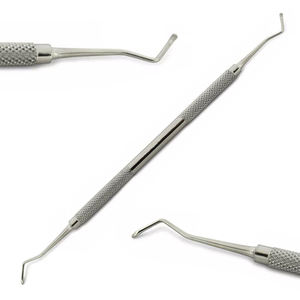 Cuchara Excavadora Manual de Doble Punta para Rellenos Dentales, Instrumento Dental de Acero Inoxidable con Empuñadura Ergonómica, CE - Product Image 1