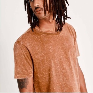 Camisetas de Hombre 100% Algodón de Alta Calidad, Camisetas de Manga Corta de Color Puro, Camisetas Tejidas con Lavado Ácido para Hombre - Product Image 6