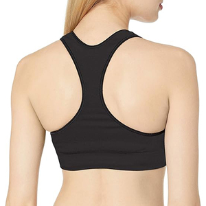 <b>Top</b> Class Women Black Sports Bra Medium Support Yoga Active Wear Spandex <b>Racer</b> <b>Back</b> Design Women Sports Bra - Product Image 2