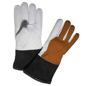 Gants de soudage TIG de sécurité industrielle en cuir pleine fleur et croûte de vache, résistants à l'abrasion, pour la lutte contre les incendies et le barbecue - Product Image 5