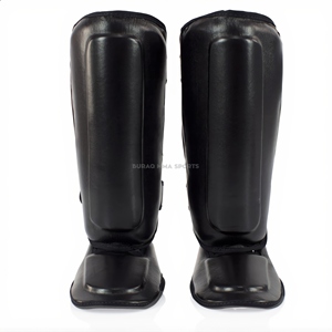 Protections de tibia et coussinets d'entraînement Muay Thai en cuir PU pour la protection MMA et de boxe - Product Image 1