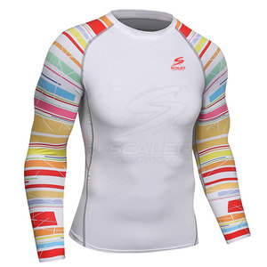 Rashguard de BJJ à manches longues pour homme, haute mobilité, en Spandex/Polyester UPF50+, pour la course et l'entraînement - Product Image 3