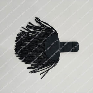 Écussons brodés personnalisés de qualité supérieure, épaulettes et franges en soie noire pour la promotion - Product Image 2