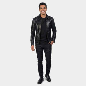 <b>Men</b> <b>Leather</b> <b>Jacket</b> Customized Black Original Sheep <b>Leather</b> Rider <b>Leather</b> <b>Jacket</b> Best Bomber <b>jacket</b> for <b>men</b> - Product Image 1