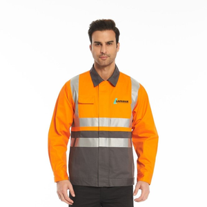 Camisa de Algodón de Alta Visibilidad para Trabajadores de Minería, Camisa de Seguridad Reflectante de Manga Larga - Product Image 4