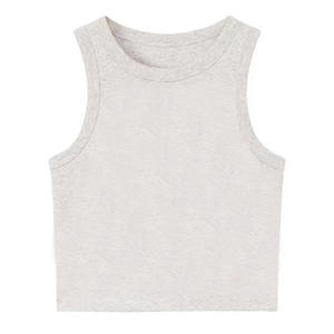 Camisetas de Tirantes Redondos para Mujer, Camisolas Femeninas, Tops Cortos para Entrenamiento, Camisetas de Algodón al por Mayor, Camisolas para Mujer - Product Image 2