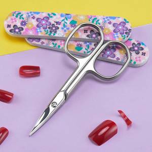 Stainless Steel <b>Cuticle</b> <b>Scissors</b> Straight Blade Sharp Tip Steel Handle Right-Handed Manual Nail Art Tools for Adult Nail Care - Product Image 6
