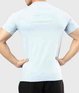 Camiseta Deportiva de Manga Corta con Cuello en V, Ecológica, de Corte Regular para Hombre, Ropa de Gimnasio de Alto Rendimiento, Control de Sudor, Elástica y Flexible - Product Image 3