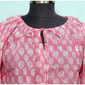 T-shirt d'été décontracté à col rond et manches courtes, coupe classique moderne, imprimé floral vintage, 100 % coton, lavable, écologique, séchage rapide - Product Image 3