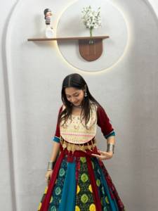 Traditional Indian Women's Floor-Length Cotton <b>Lehenga</b> Set Colorful Printed <b>Skirt</b> Quick Dry All Seasons for Wedding Occasion - Product Image 6