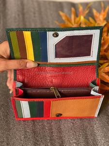 กระเป๋าคลัทช์หนังขนสัตว์พิมพ์ลายสัตว์ทำด้วยมือมีหลายสีทันสมัยสำหรับผู้หญิงกระเป๋าใส่บัตรเอทีเอ็มแบบพับได้ - Product Image 6