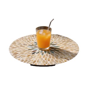 ถาดหมุนฝังเปลือกหอยกาบปะการัง - Product Image 4